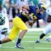 Michigan sophomore wide receiver Jeremy Jackson runs the ball during the fourth quarter at Michigan Stadium on Saturday. Melanie Maxwell I AnnArbor.com